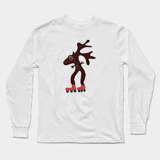 Deer on skates Long Sleeve T-Shirt